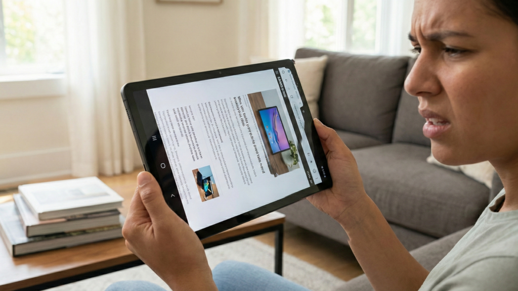 Por qué no gira la pantalla de mi tablet Samsung